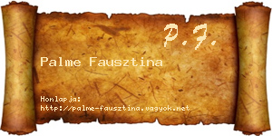 Palme Fausztina névjegykártya